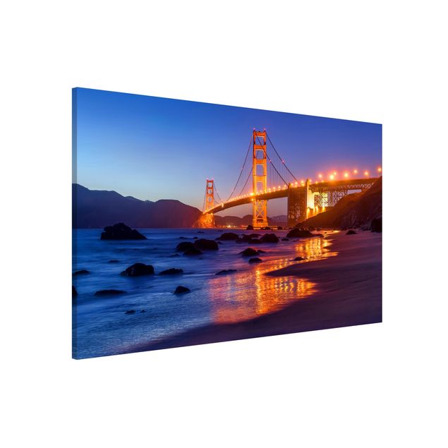 Lavagna magnetica per ufficio Ponte del Golden Gate al tramonto