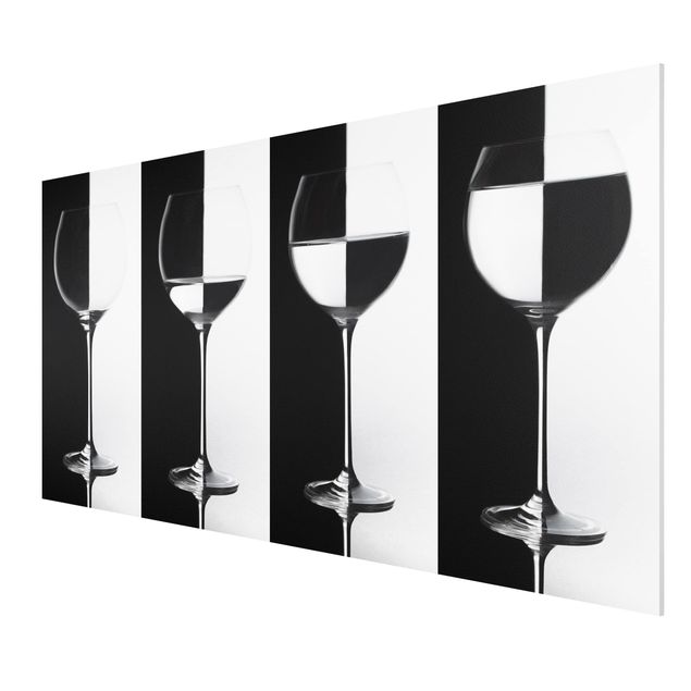Quadro in forex - Wine Glasses Black & White - Orizzontale 2:1