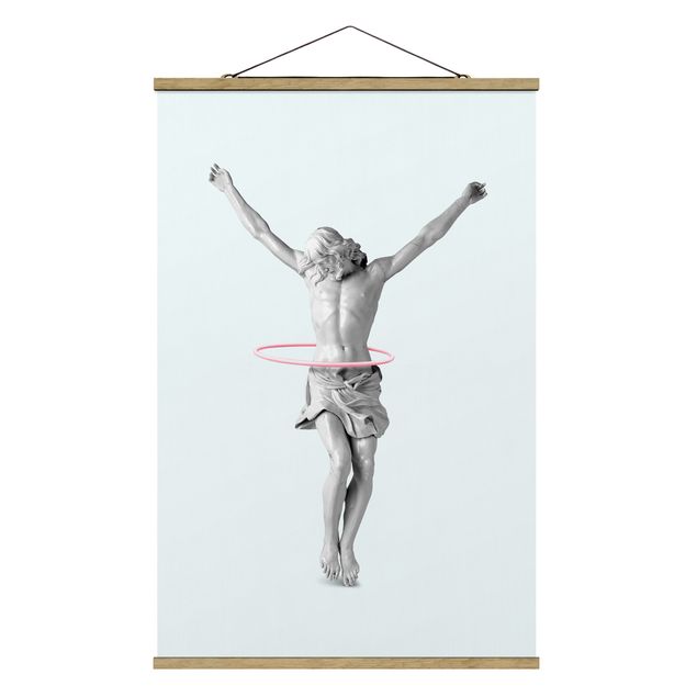 Foto su tessuto da parete con bastone - Gesù Con Hula Hoops - Verticale 3:2