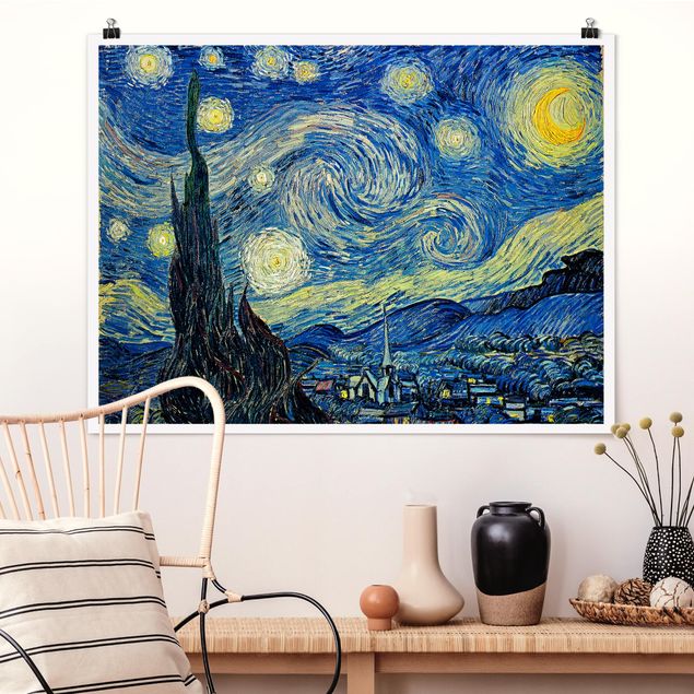 Poster di Vincent van Gogh Vincent Van Gogh - La notte stellata