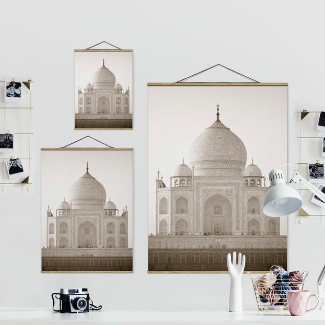 Foto su tessuto da parete con bastone - Taj Mahal - Verticale 4:3