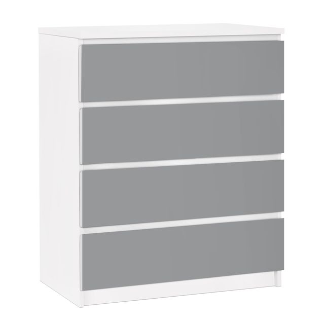Carta adesiva per mobili IKEA - Malm Cassettiera 4xCassetti - Colour Cool Grey