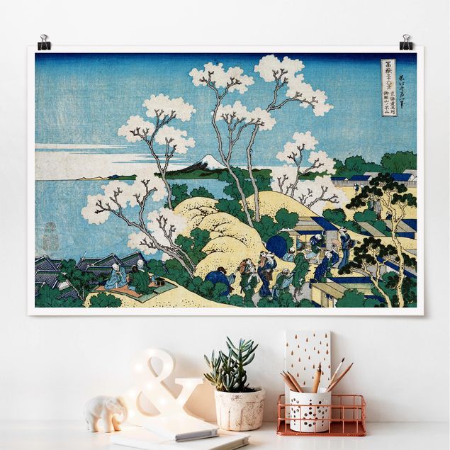 poster vintage originali Katsushika Hokusai - Il Fuji di Gotenyama