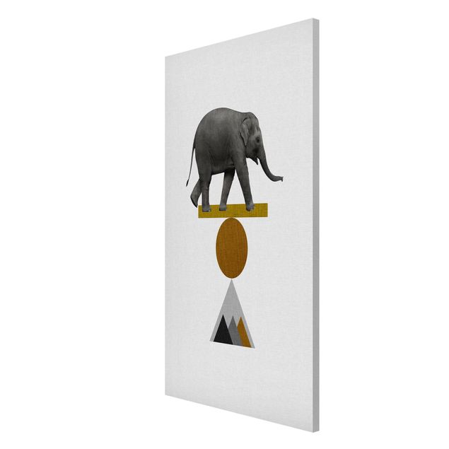 Lavagna magnetica - Elefante nell'arte dell'equilibrio