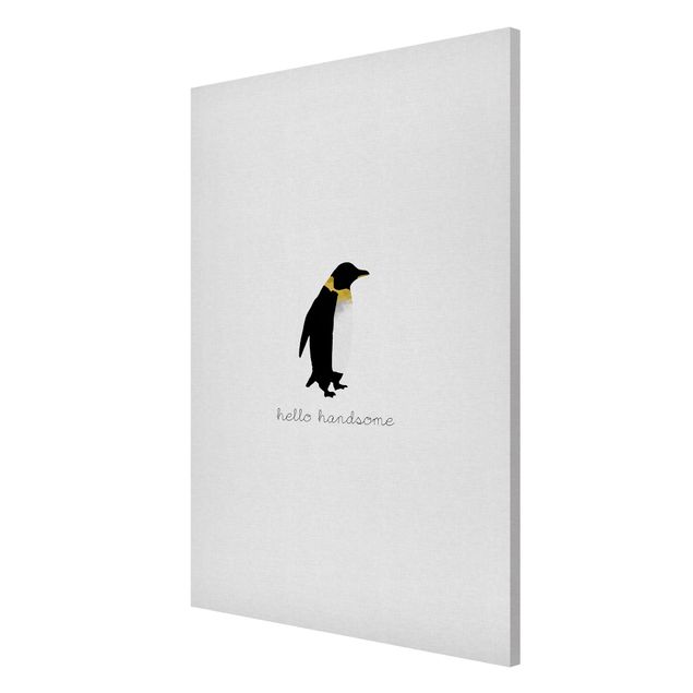 Lavagna magnetica - Citazione pinguino Hello Handsome