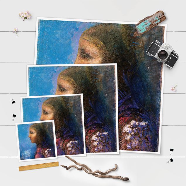 Poster - Odilon Redon - Profilo - Le Drapeau - Quadrato 1:1