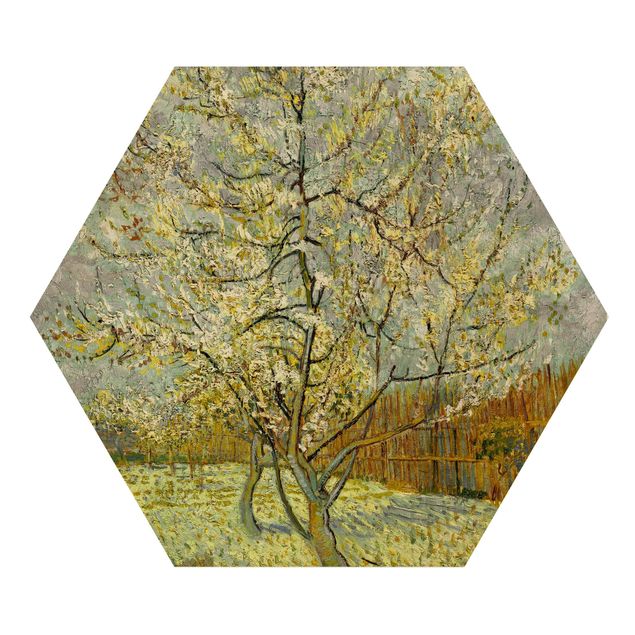 Esagono in legno - Vincent Van Gogh - Rosa Pesco