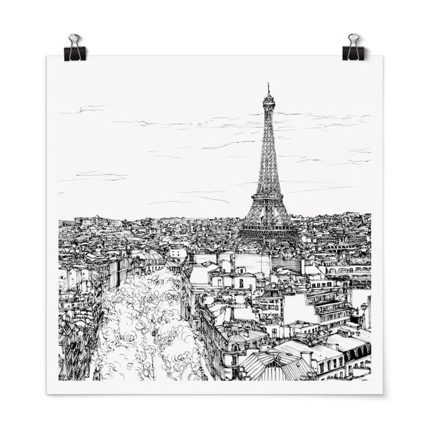 Poster - Città Studi - Parigi - Quadrato 1:1