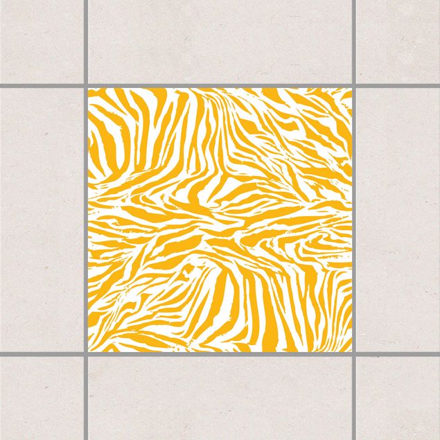 Adesivo per piastrelle - Zebra Design Melon Yellow 10cm x 10cm