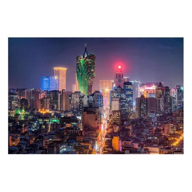 Lavagna magnetica - Notte illuminata in Macao
