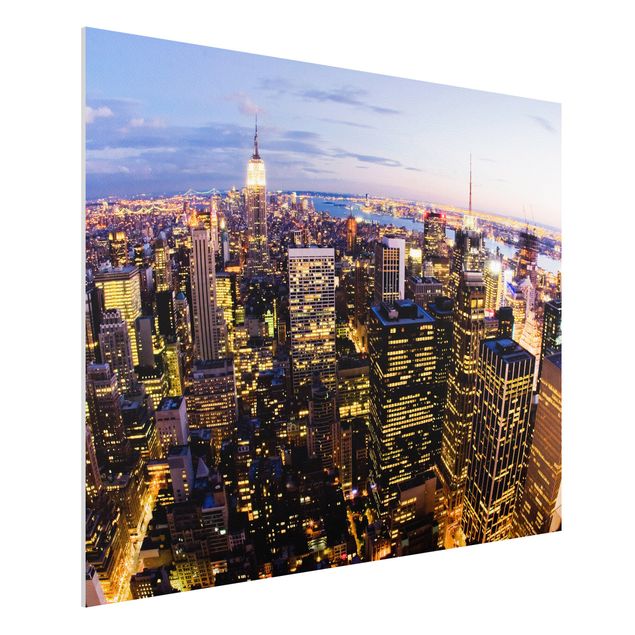 Quadro in forex - New York Skyline At Night - Orizzontale 4:3