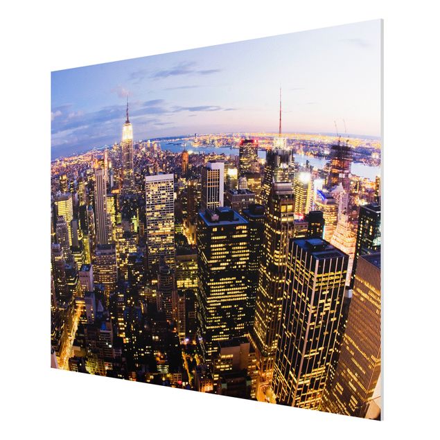 Quadro in forex - New York Skyline At Night - Orizzontale 4:3