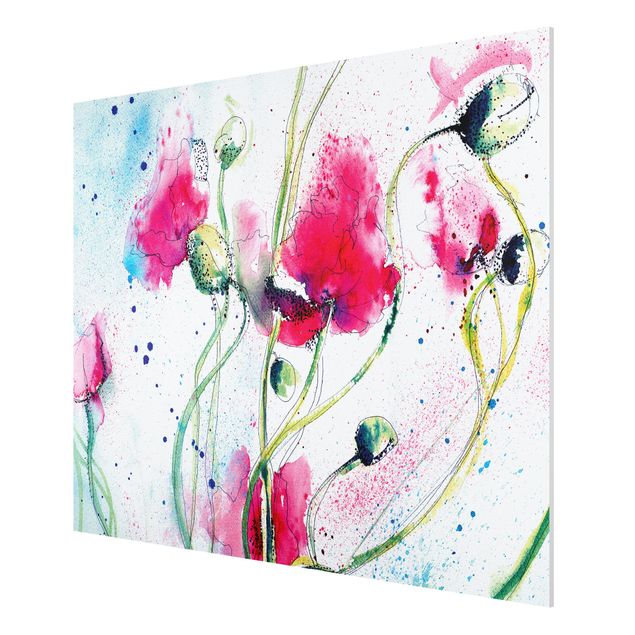 Quadro in forex - Painted Poppies - Orizzontale 4:3