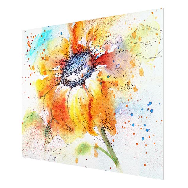 Quadro in forex - Painted Sunflower - Orizzontale 4:3