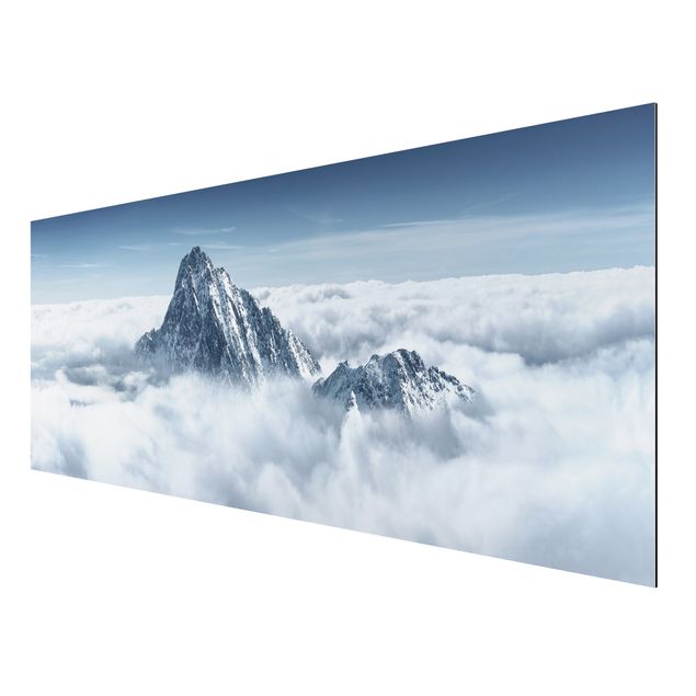 Quadro in alluminio - The Alps Above the Clouds