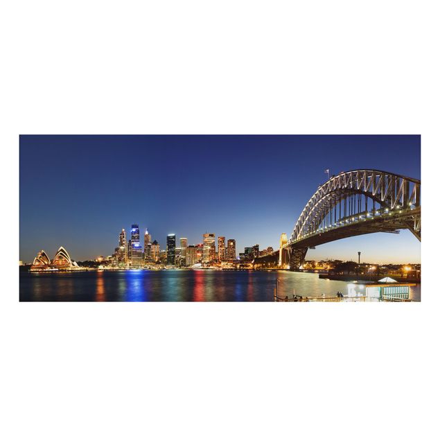 Quadro in alluminio - Sydney at Night