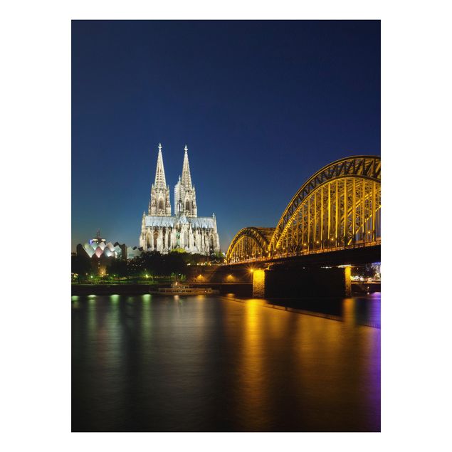 Quadro in forex - Cologne At Night - Verticale 3:4
