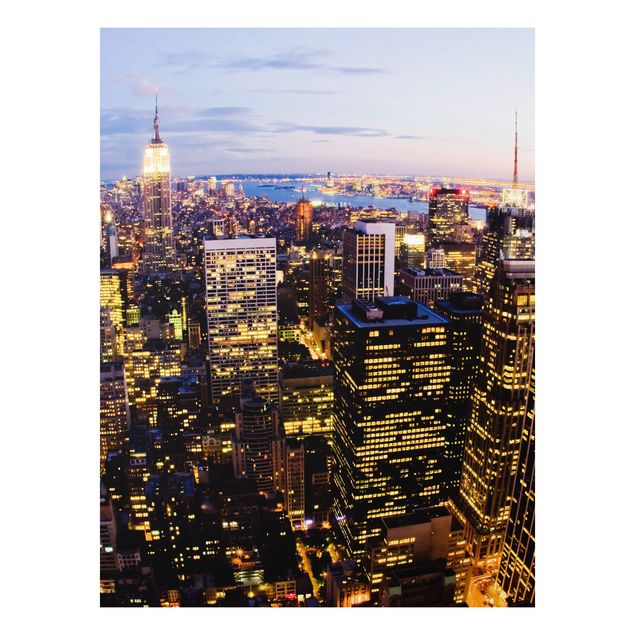 Quadro in forex - New York Skyline At Night - Verticale 3:4