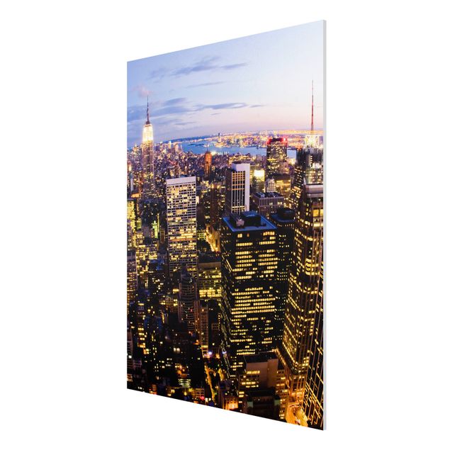 Quadro in forex - New York Skyline At Night - Verticale 3:4