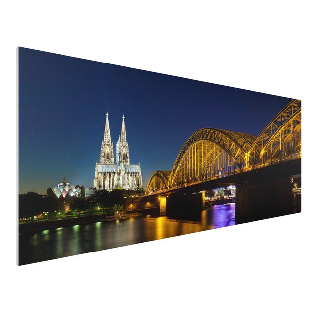 Quadro in forex - Cologne At Night - Panoramico