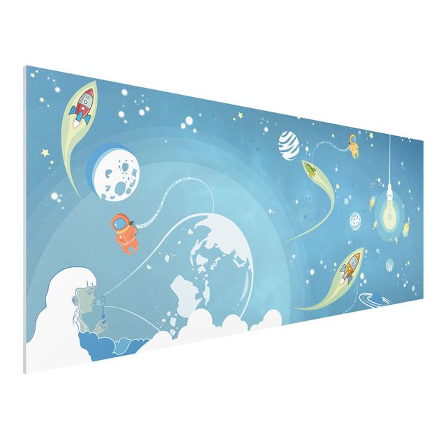 Quadro in forex - No.MW16 Colorful Space bustle - Panoramico