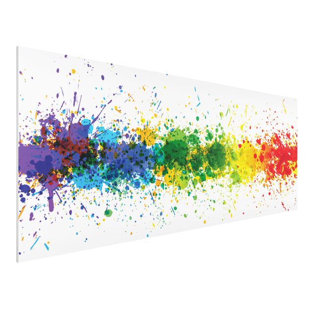 quadro astratto moderno Schizzi d'arcobaleno