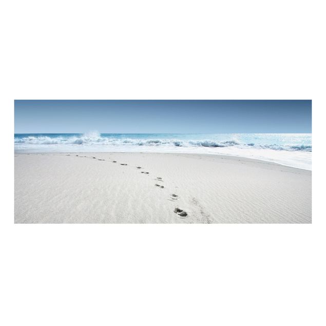 Quadro in forex - Footprints in the sand - Panoramico