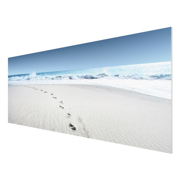 Quadro in forex - Footprints in the sand - Panoramico