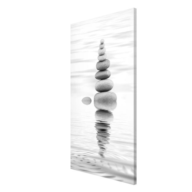 Lavagna magnetica - Torre Pietra In The Water Bianco e nero - Formato verticale 4:3