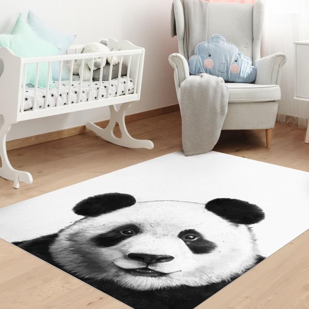 Tappeti moderni Illustrazione - Panda Disegno in bianco e nero