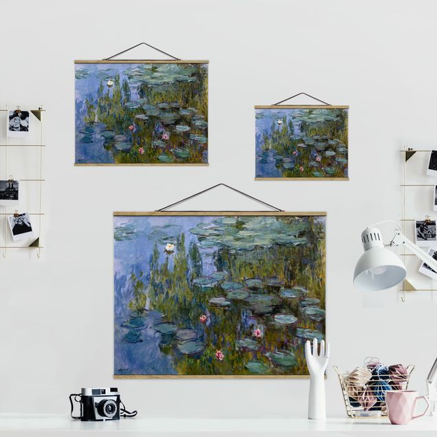 Foto su tessuto da parete con bastone - Claude Monet - Ninfee (Nympheas) - Orizzontale 3:4