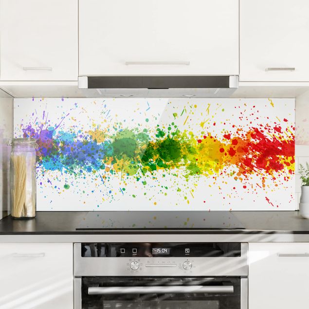 paraschizzi cucina vetro magnetico Schizzi d'arcobaleno