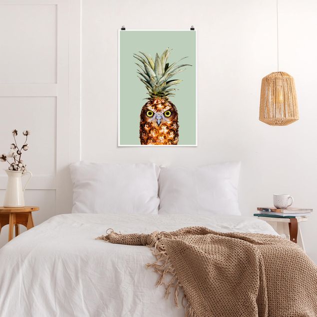 Poster - Jonas Loose - Ananas con civetta - Verticale 3:2