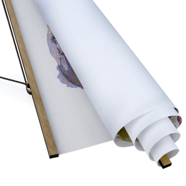 Quadro su tessuto con stecche per poster - Acquarelli - Claude Monet - Ninfee - Quadrato 1:1