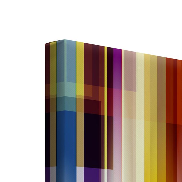 Stampa su tela 3 parti - Rainbow Cubes - Trittico da galleria