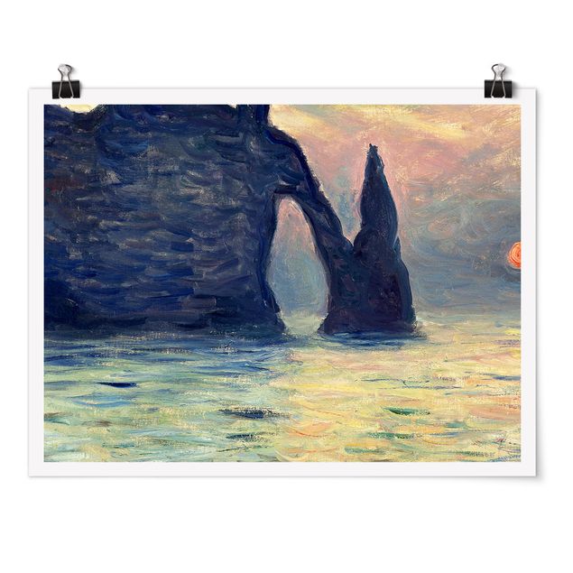 Poster - Claude Monet - Rock Tramonto - Orizzontale 3:4