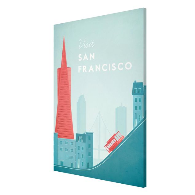 Lavagna magnetica - Poster Travel - San Francisco - Formato verticale 2:3