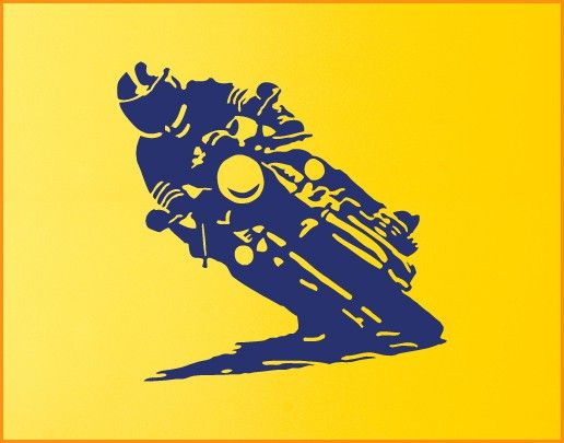 Adesivo murale no.UL286 Motorcyclist