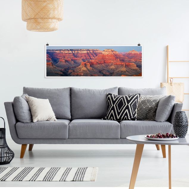 Poster - Grand Canyon dopo il tramonto - Panorama formato orizzontale