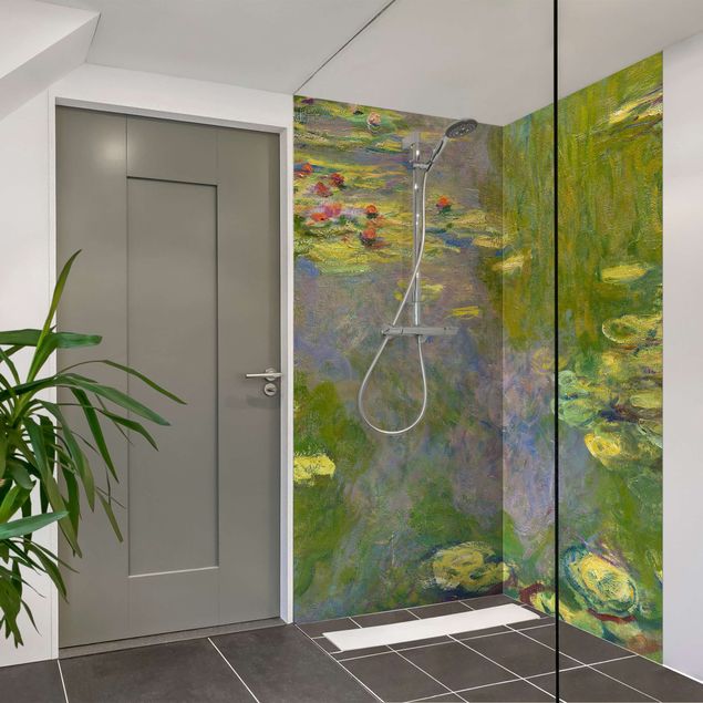 Rivestimenti per doccia alluminio dibond Claude Monet - Ninfee verdi