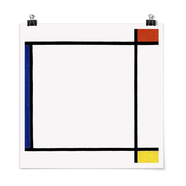 Poster - Piet Mondrian - Composizione III - Quadrato 1:1