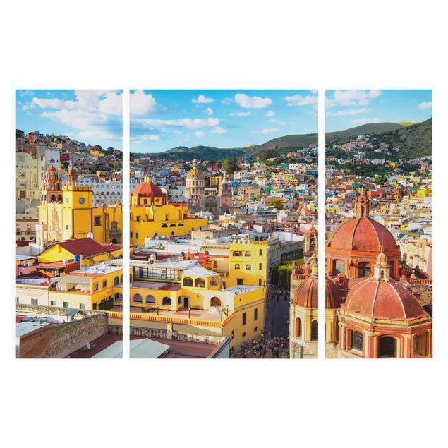 Stampa su tela Case colorate Guanajuato