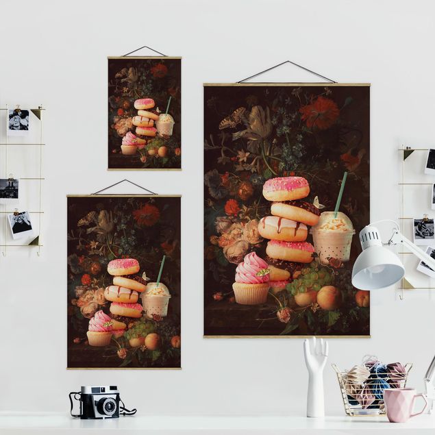 Foto su tessuto da parete con bastone - Floreale dolce Bouquet - Verticale 3:2