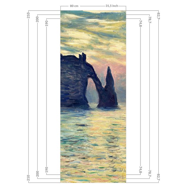 Rivestimento per doccia - Claude Monet - Roccia al tramonto
