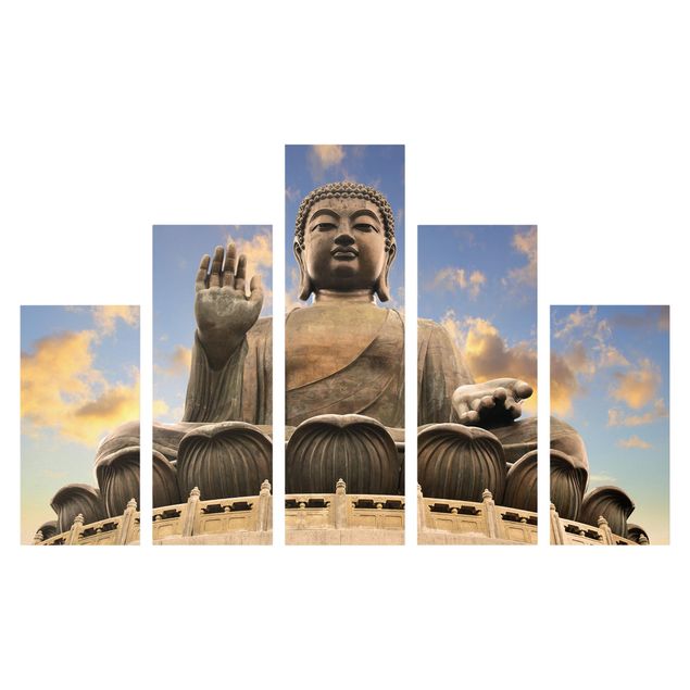 Stampa su tela 5 parti - big Buddha