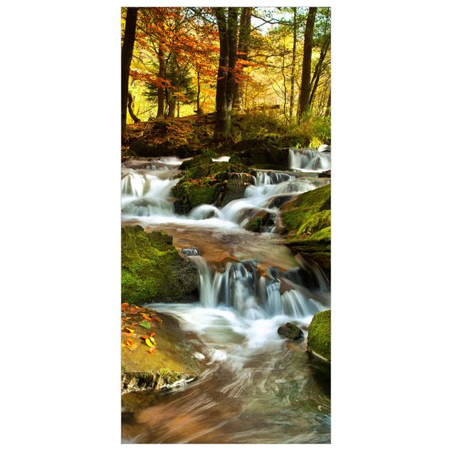Tenda a pannello Waterfall autumn forest 250x120cm