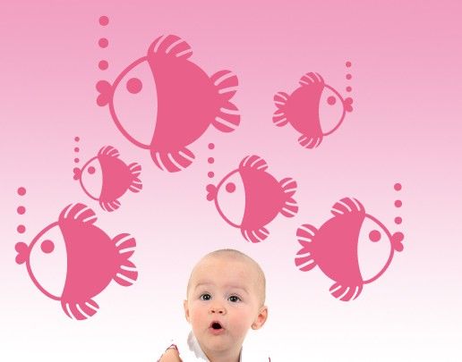 Adesivo murale No.UL433 Baby Fishes Set