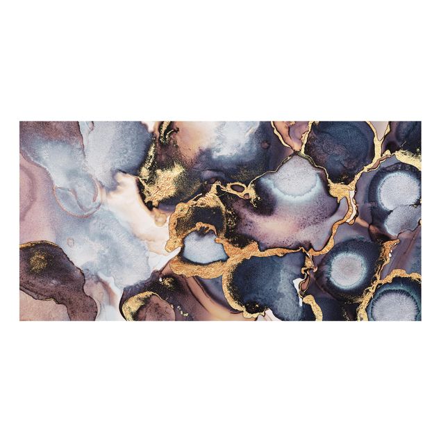 Paraschizzi in vetro - Marble Watercolor With Gold