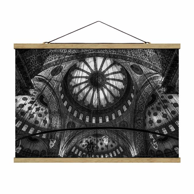 Foto su tessuto da parete con bastone - Le cupole della Moschea Blu - Orizzontale 2:3