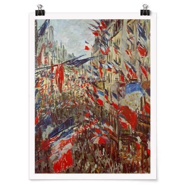 Poster - Claude Monet - Street a Bunting - Verticale 4:3